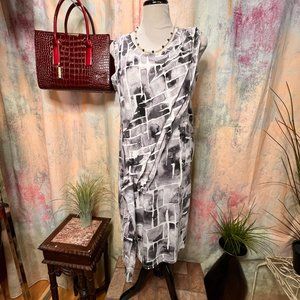 📌Simply Vera Vera Wang Some Kind Of Unfinished Look Rayon Shift Dress